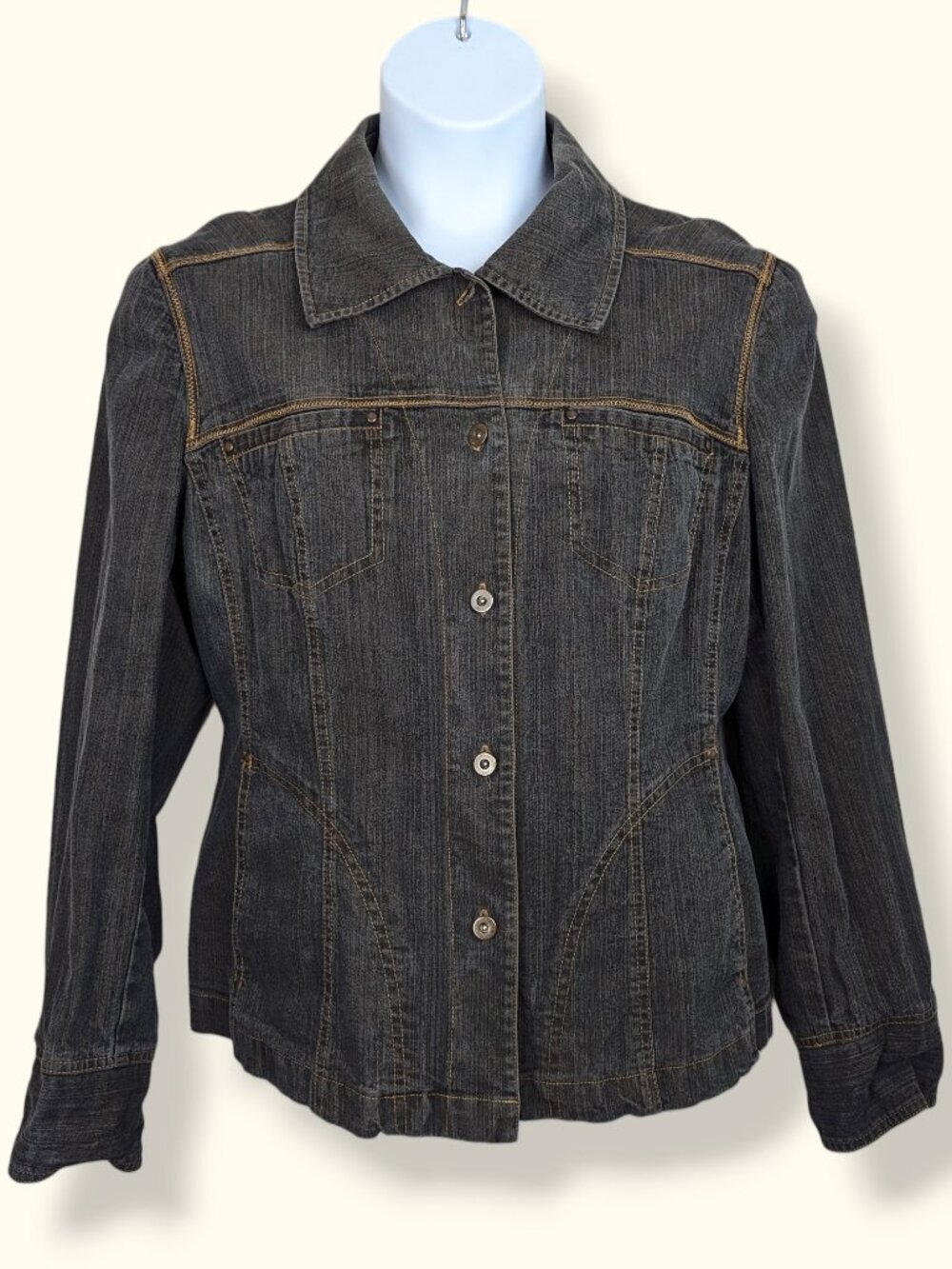 Mellachia Blue-Brown Denim Jacket
